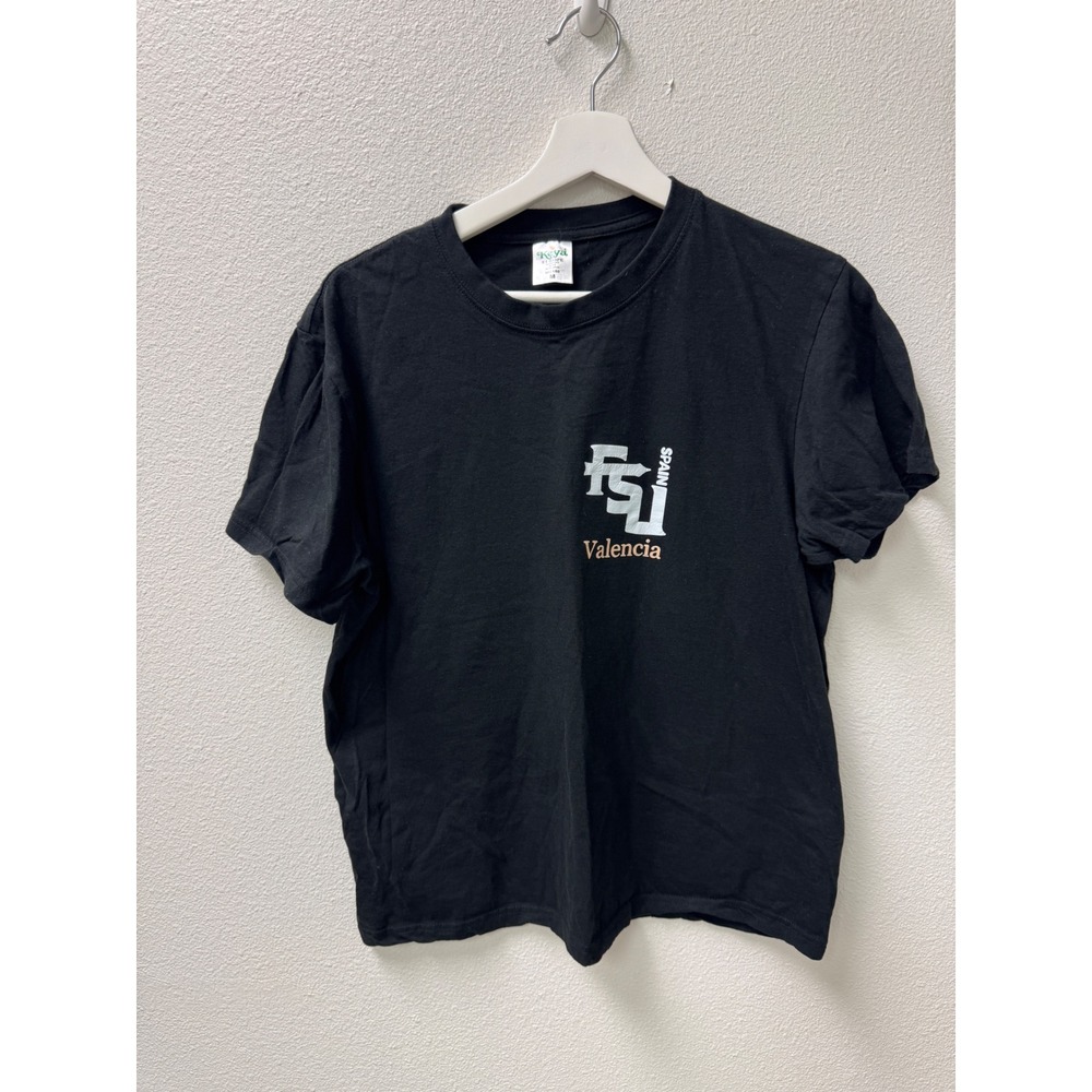 FSU Florida State University Valencia Spain Summer II 2024 Black T Shirt Size M